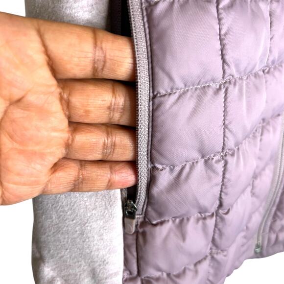 TNF Thermoball Quilted Insulated Hooded Softshell Vest in Purple Women's Small - Picture 11 of 15